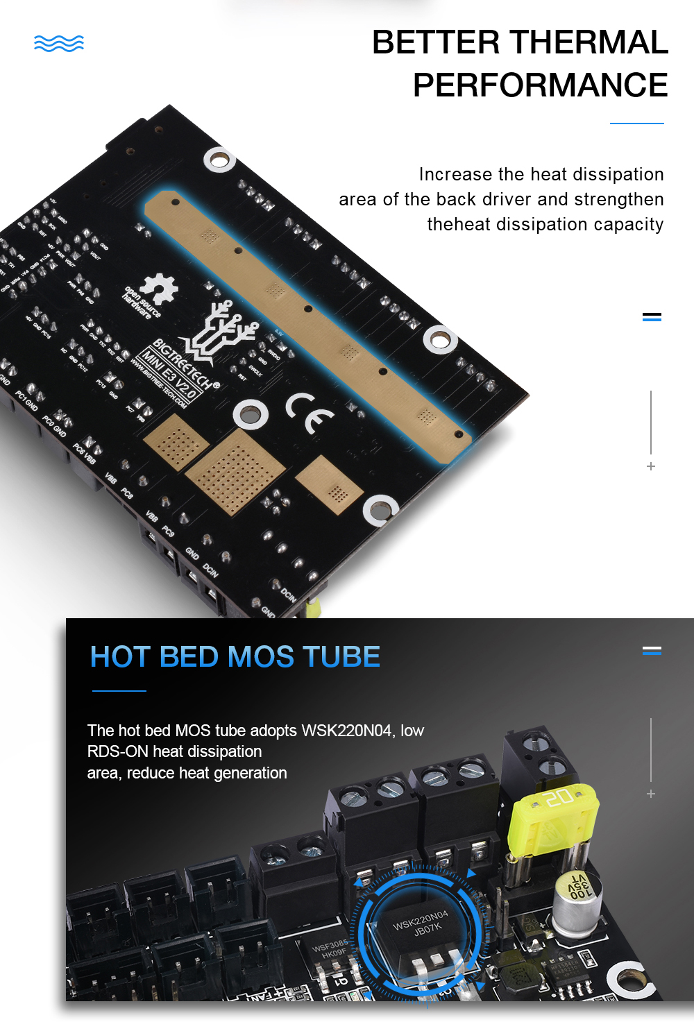 BIGTREETECH SKR MINI E3 V2.0 32bit For Ender 3 - SoluNOiD.dk